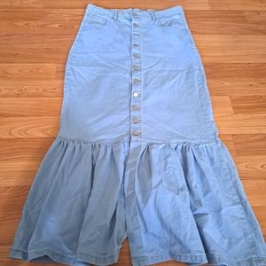 Flare Jean Skirt